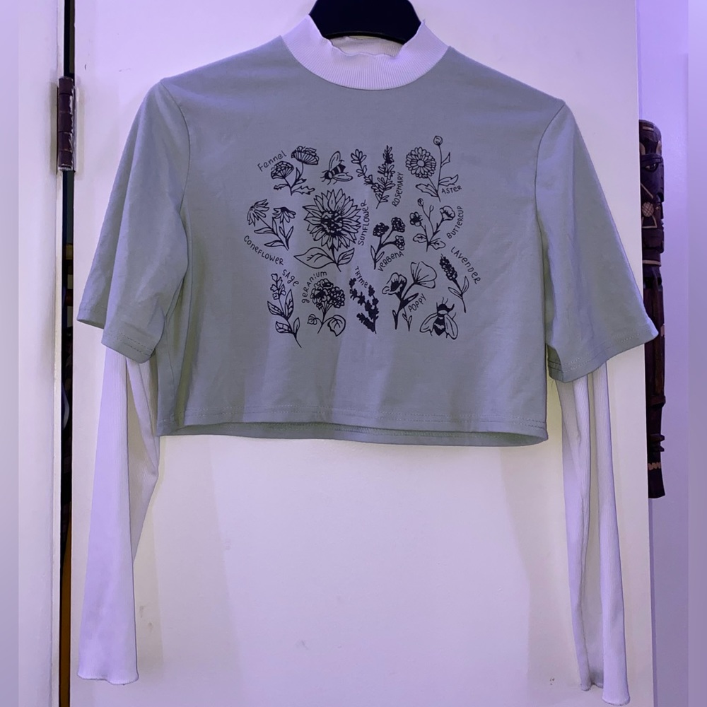 ROMWE Cropped Long Sleeve